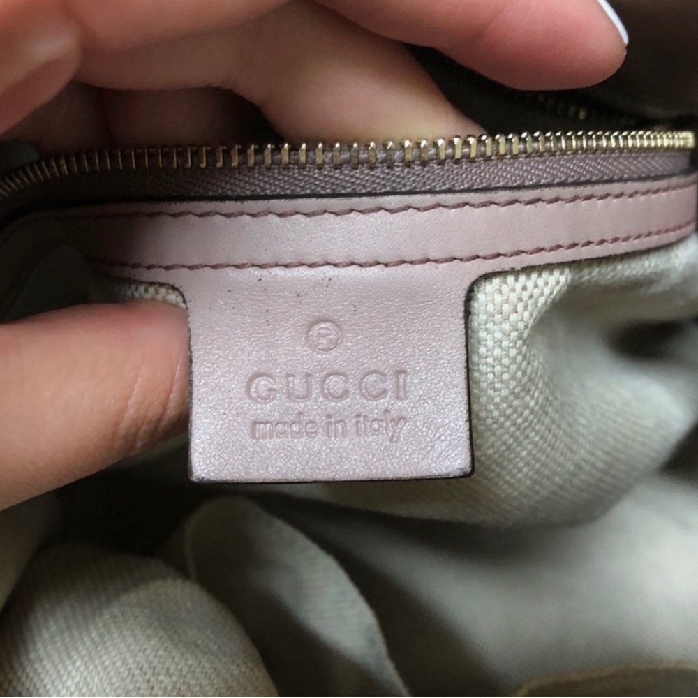 Gucci Soho Chain Bag Patent Blush Nude Beige Tan - Picture 12 of 13